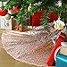 SoarDream Christmas Tree Skirt Rose Gold Sequin Tree Skirt 48inch Round Gorgeous Ornaments Tree Holiday Party Decorations