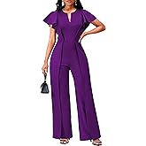sexycherry Formal Jumpsuit for Women Dressy Elegant Long Straight Pants Jumpsuits for Party Club with Zipper