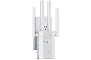 PALEOER Wireless Internet Repeater and Signal Amplifier, 4X Faster Access Point,1-Tap Setup