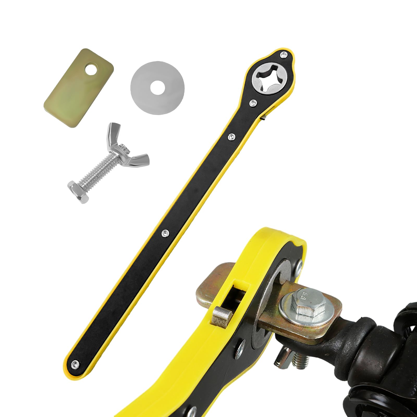 Jack Ratchet Wrench For Scissor Jacks - 360?? Swivel Labor Saving Car Tool