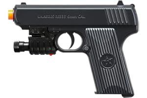 Goldenball M333AF Spring-Powered Airsoft Pistol with Laser and Flashlight (Black) - Shooting at 180 FPS