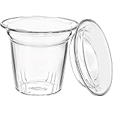Glass Tea Infuser with Dual-Purpose Lid/Coaster for Teabloom, Glass Tea Strainers for Loose Tea-leaves, Universal Steeper for Teapots, Mug, Bottle, Cup, Travel Tumblersm Microwave & Dishwasher Safe