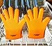 Mitt-N-Grip Extra Thick Silicone Oven Gloves - Orange (Set of 2)
