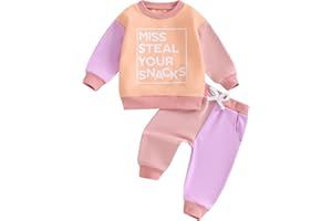 TheFound Toddler Baby Girl Clothes 6 12 18 Months 2T 3T 4T Long Sleeve Pullover Sweatshirt Pants Infant Fall Winter Outfit