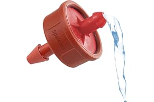 SPALOLEN 60PCS 4 GPH Pressure Compensating Drip Irrigation Spot Watering Drippers/Emitters, Self-Cleaning Constant Flow Drip Irrigation Emitters Heads Irrigation Drippers Parts for Drip Irrigation System