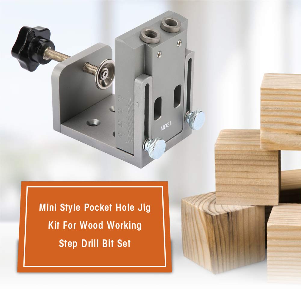Wood Hole Template,Woodworking Pocket Hole Jig Kit,15 Degrees - Image 4