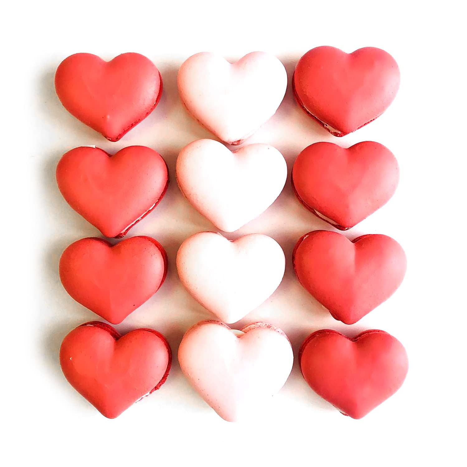 silikomart | MAC03 Silicone Mould for Heart-Shaped Macarons Monoportions, Non-Stick, 21 Macarons, Pack of 1 Cake Mould, 300 x 400 mm, h 1.5 mm, Made in Italy