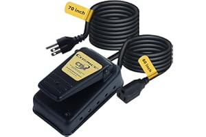 CTISMICE Variable Speed Foot Pedal for Flex Shaft Grinder Motor, Metal Momentary On/Off Switch for Stationary Power Tools and Other Rotary Tool, Foot Switch with Extension Cord