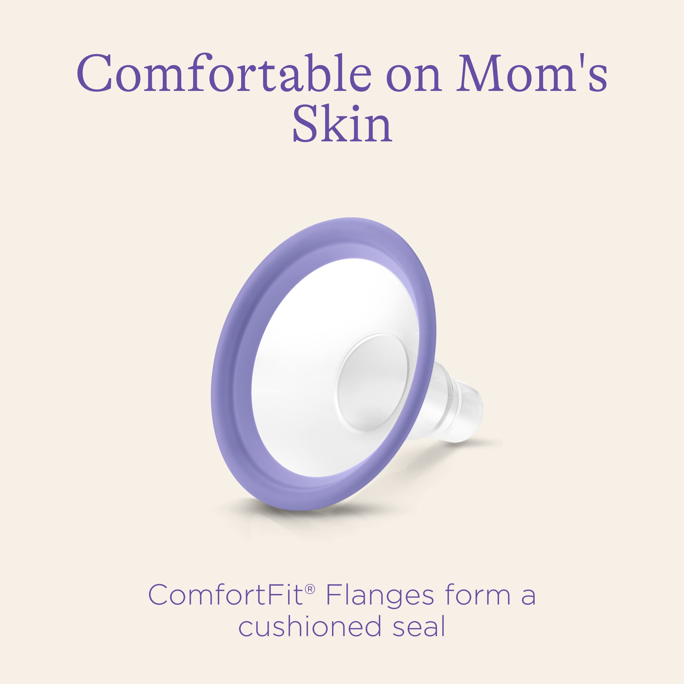 Lansinoh ComfortFit Breast Pump Flanges, Size 36mm, 2 Count