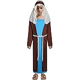 Gukefun Boys Saint Joseph Costume - Biblical Shepherd Robe Set for Kids - Easter Christmas Nativity Play