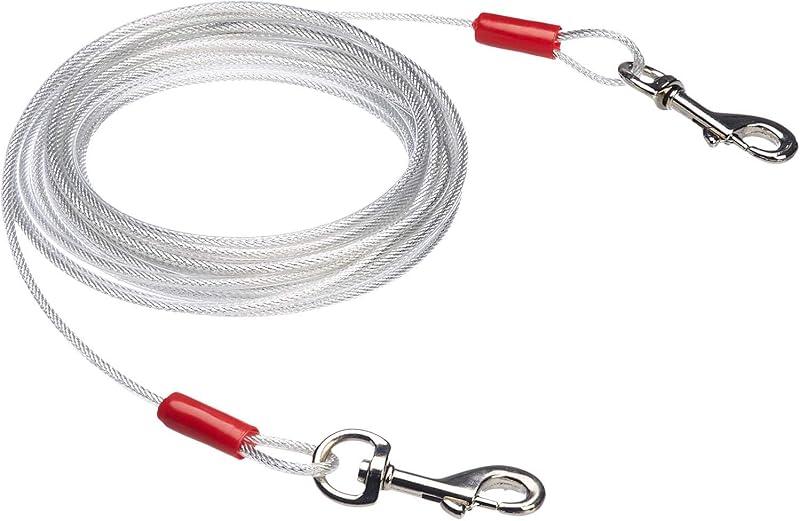 Guinzaglio da cortile per cani fino a 41 kg, 7,62 m, Bianco