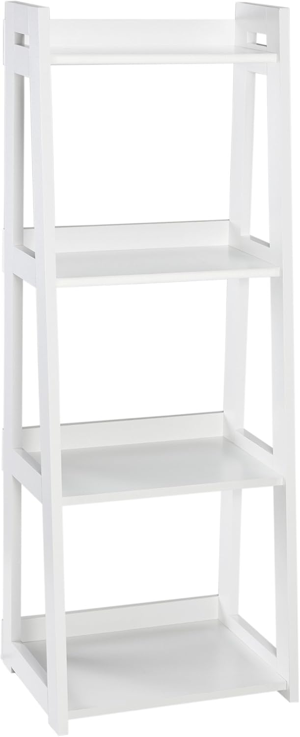 ClosetMaid 3315 No-Tool Assembly Narrow 4-Tier Ladder Shelf, White