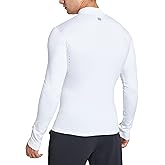 FitsT4 Sports Men's Thermal Shirt Fleece Lined Mock Neck Base Layer Tops