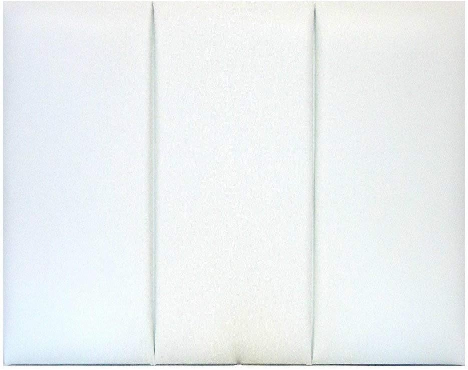 OLLIMA King Size 5' Wall Mount Faux Leather 30" High Bed Headboard - White