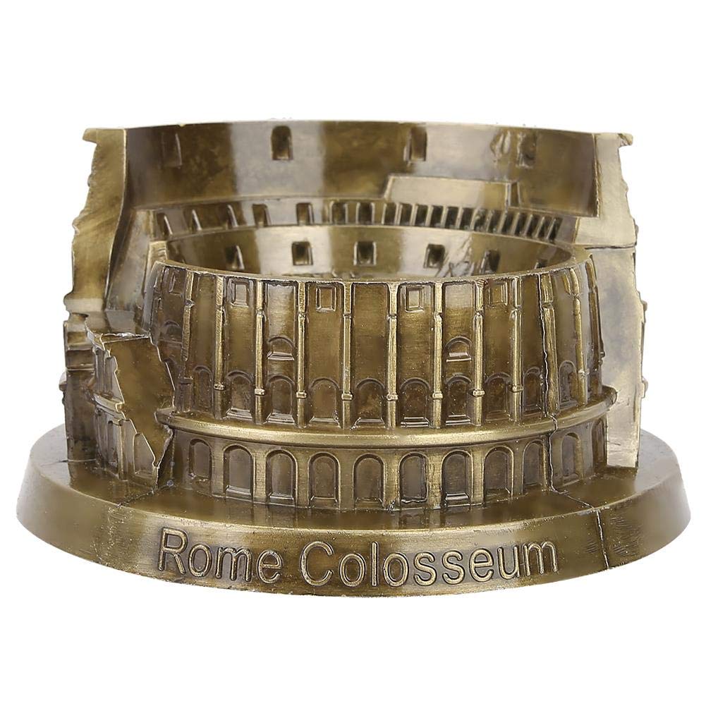 Hztyyier 13 * 11.5 * 7cm Ancient Roman Colosseum Model Home Office Decor Art Crafts GiftsMetal Ornament Figurine Ornaments