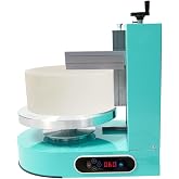 Cake Decorating Machine, 200W Birthday Cake Cream Smooth Coating Decoration Machines with LCD Display &amp; Graduated Scrapers Low Noise Cakes Frosting Machine for 4-12In (Green)