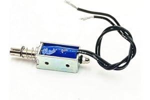 OVENOT LYM 0530# Push Pull Open Frame Solenoid Electromagnet, 10 mm Stroke, 5N, DC 12V 1A