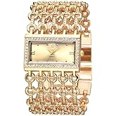 SENRUD Fashion Cuff Bracelet Watches for Women Luxury Rectangular Dial Analog Quartz Wrist Watch Gifts for Ladies