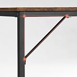 VASAGLE Office Desk Table Workstation 80 x 50 x 75 cm Black Rustic Brown view 5