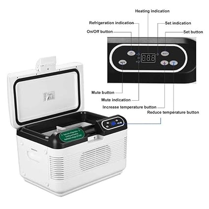 Amazon.es: sgtrehyc Portátil Mini Auto Nevera 12 V Mute Diseño ...