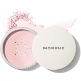 Morphe Bake &amp; Set Brightening Setting Powder - Lightweight, Talc-Free, Loose Powder for Face Makeup with a Soft, Natural Finish - Minimizes Shine for Up to 24HR - Brightening Pink (0.62 oz)