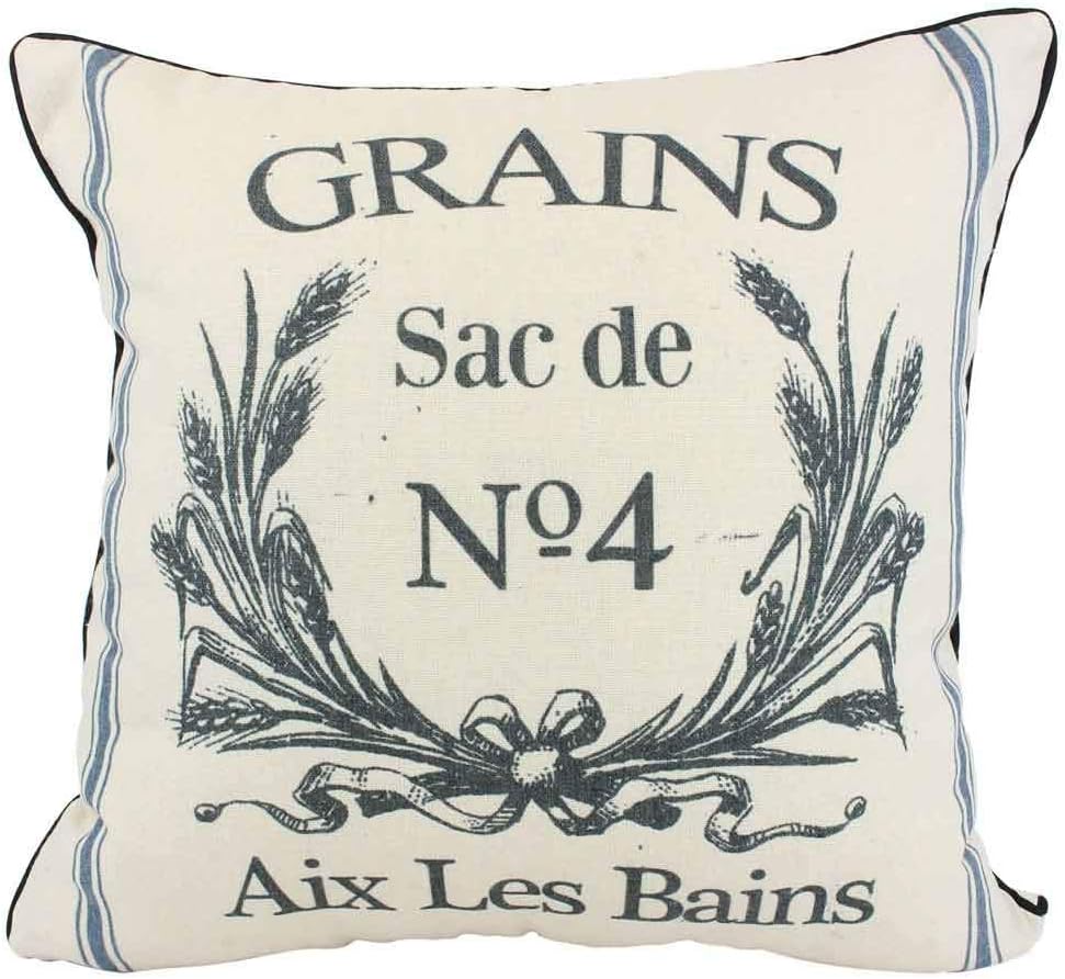 Juniperlab Vintage Farmhouse Grain Sack Cushion Covers French