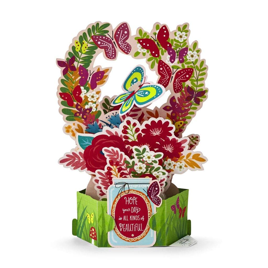Paper Wonder Pop Up Birthday Card by Hallmark 'Butterfly Bouquet' - Medium