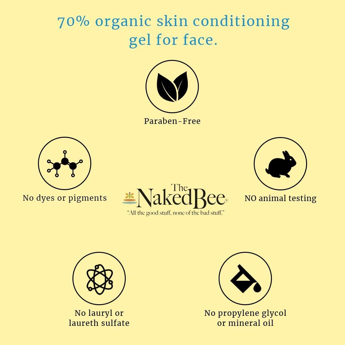 The Naked Bee Orange Blossom Honey Everyday Facial Cleansing Gel 5.5oz. Gentle Face Wash & Face Exfoliator. Cleansing Skin Care Foaming Cleanser. Hydrating Face Cleanser. Face Care Hydrating Cleanser - Image 4