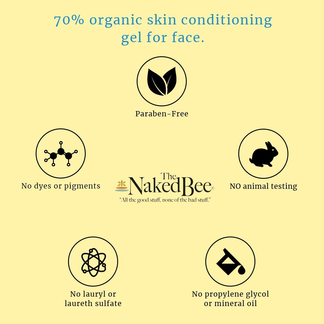 The Naked Bee Orange Blossom Honey Everyday Facial Cleansing Gel, 5.5 Oz: Beauty