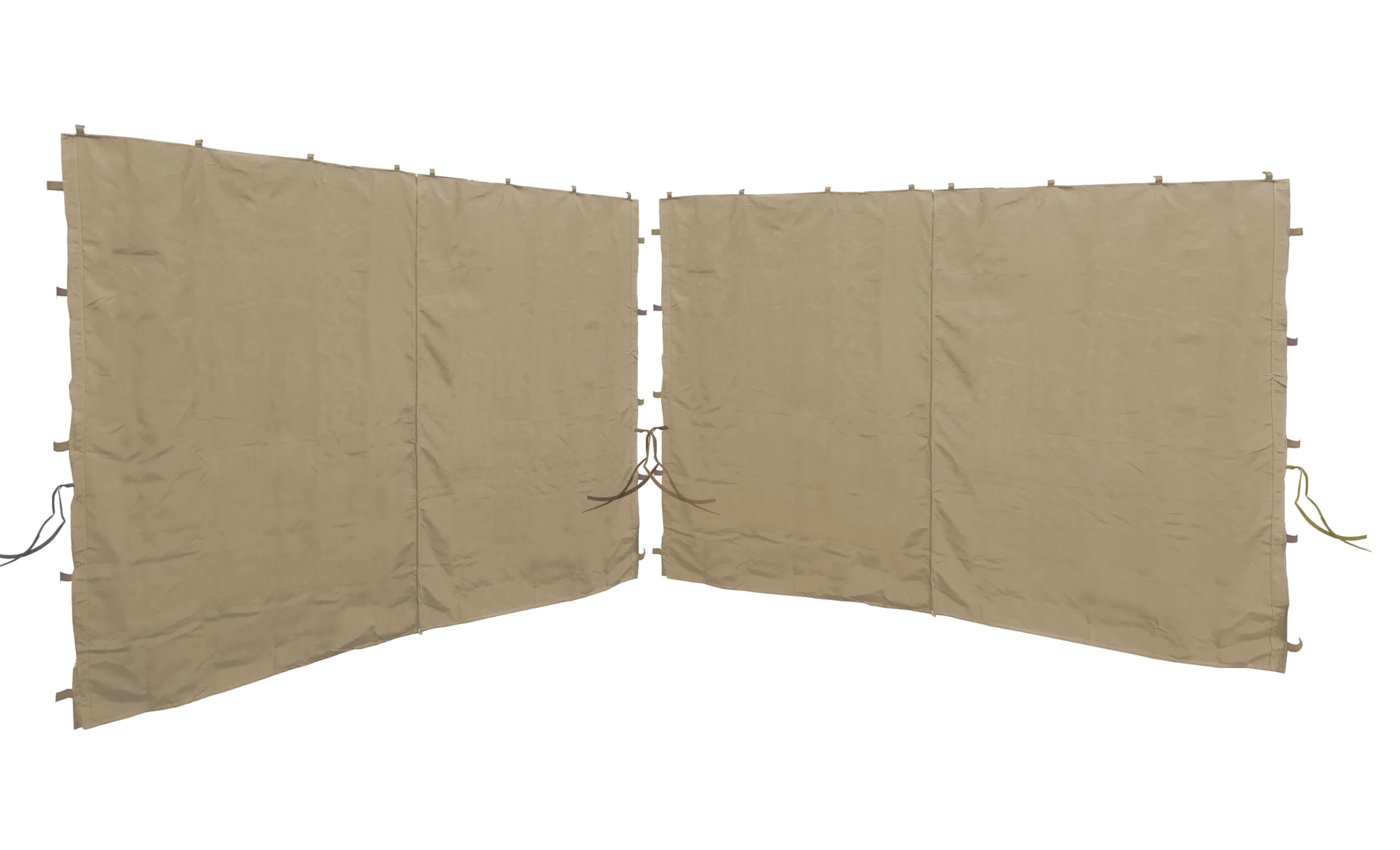 QUICK STAR 2 Seitenteile mit RV 300x195cm für Pavillons 3x3m Seitenwand Beige RAL 1001