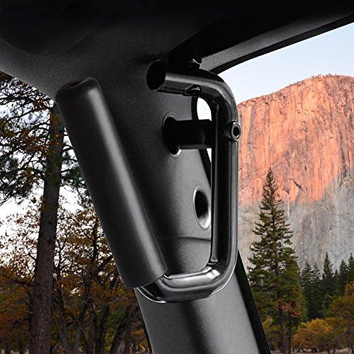 4-Door Black No-drilling Grab Bar Front Rear Handle Kit for Jeep Wrangler JK 2007 2008 2009 2010 2011 2012 2013 2014 2015 2016