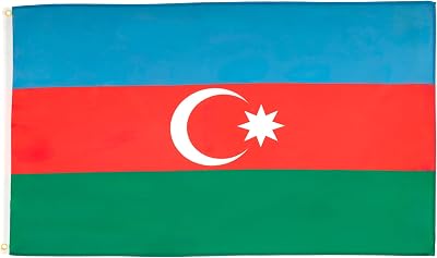 AZ FLAG Azerbaijan Flag 2x3 ft 100D Polyester with Two Grommets