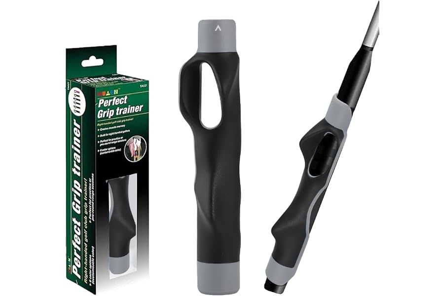 tzvvi Golf Grip Trainer – Correct Hand Placement Training Aid to Improve Swing Consistency & Muscle Memory, Easy-On Golf Practice Tool