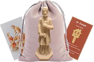 Plorixzymex St Joseph Statue for Selling House Kit with 2 Instruction Cards and Burial Bag