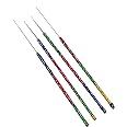 Embroiderymaterial Embroidery Needles for Hand Sewing, Beading Needles for Seed Beads, Aari Hand Sewing Needle for Fabric, Crochet, Clothes etc (Pack of 4 Pieces)
