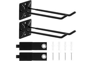 Garage Hooks Heavy Duty, 12.4 Inch Large Garage Wall Hooks, Hold Up to 66 lbs, Carbon Steel Wall Mounted Tool Hook for Storin