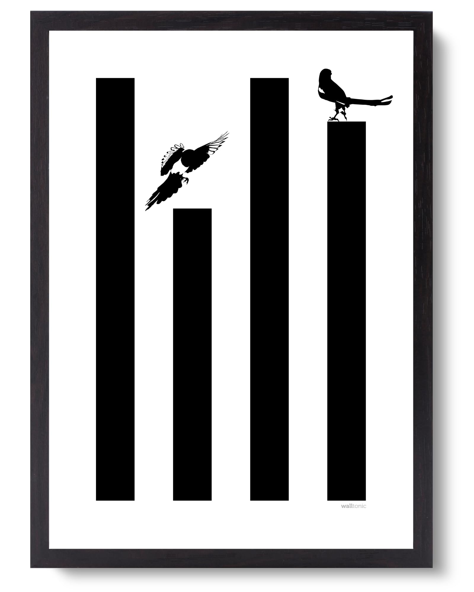 walltonic - Newcastle United FC Football Club 'Magpies' Minimalist Wall Art Print Poster Gift - Unframed - Size A3