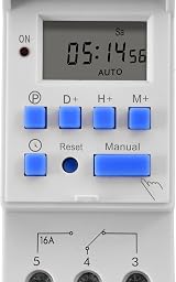 Heschen THC15A Digital LCD Timer Relay AC 220-240V 16A SPST DIN Rail view 9