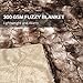 Bonzy Home Luxury Faux Fur Throw Blanket, Super Soft Fuzzy Cozy Warm Fluffy Plush Hypoallergenic Reversible Blankets for Bed Couch Chair Fall Winter Spring Living Room (50 x 60) - Brown Tie Dye
