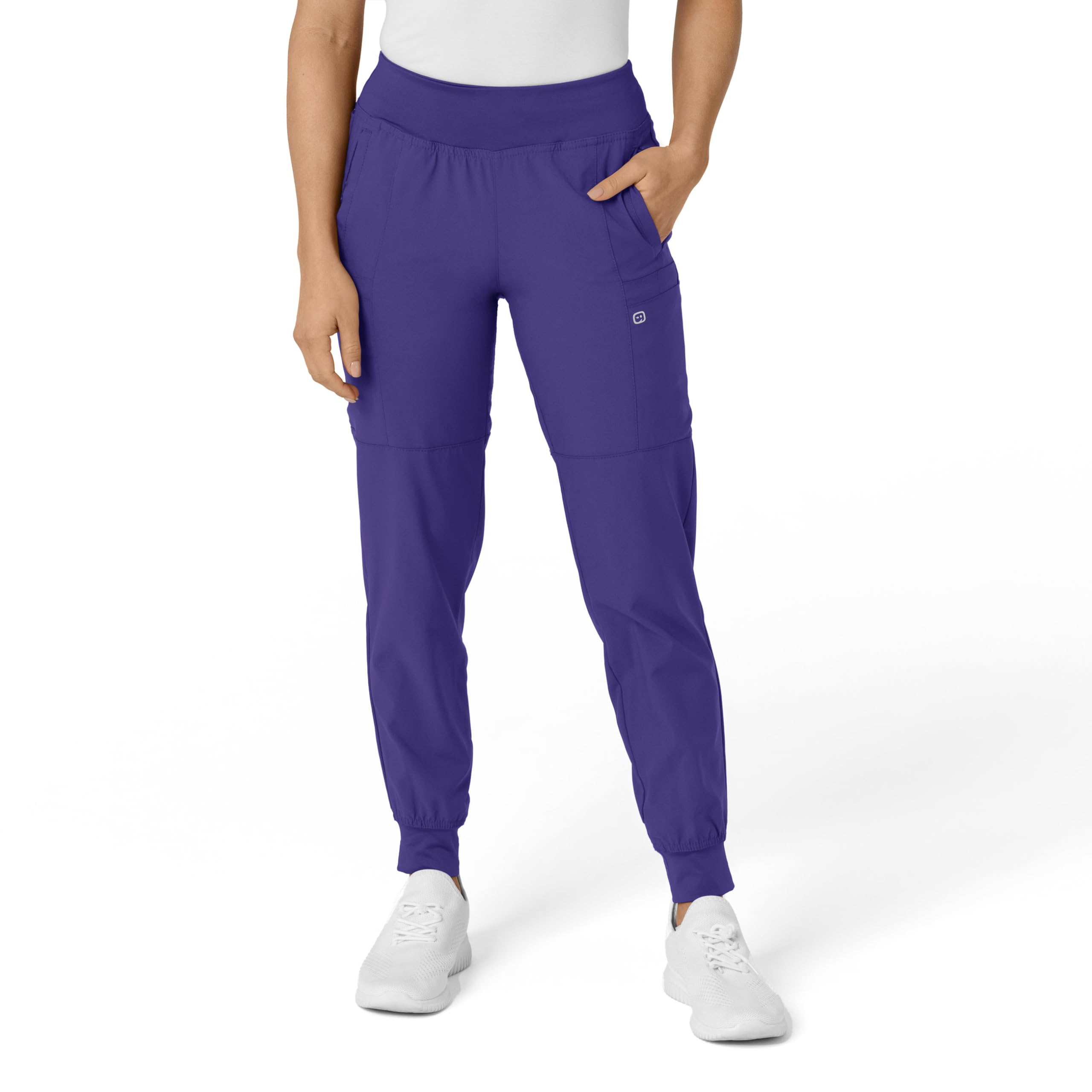 WonderWink W123 Women’s Comfort Waist Cargo Jogger Pant — Grape, X-Large Tall Image
