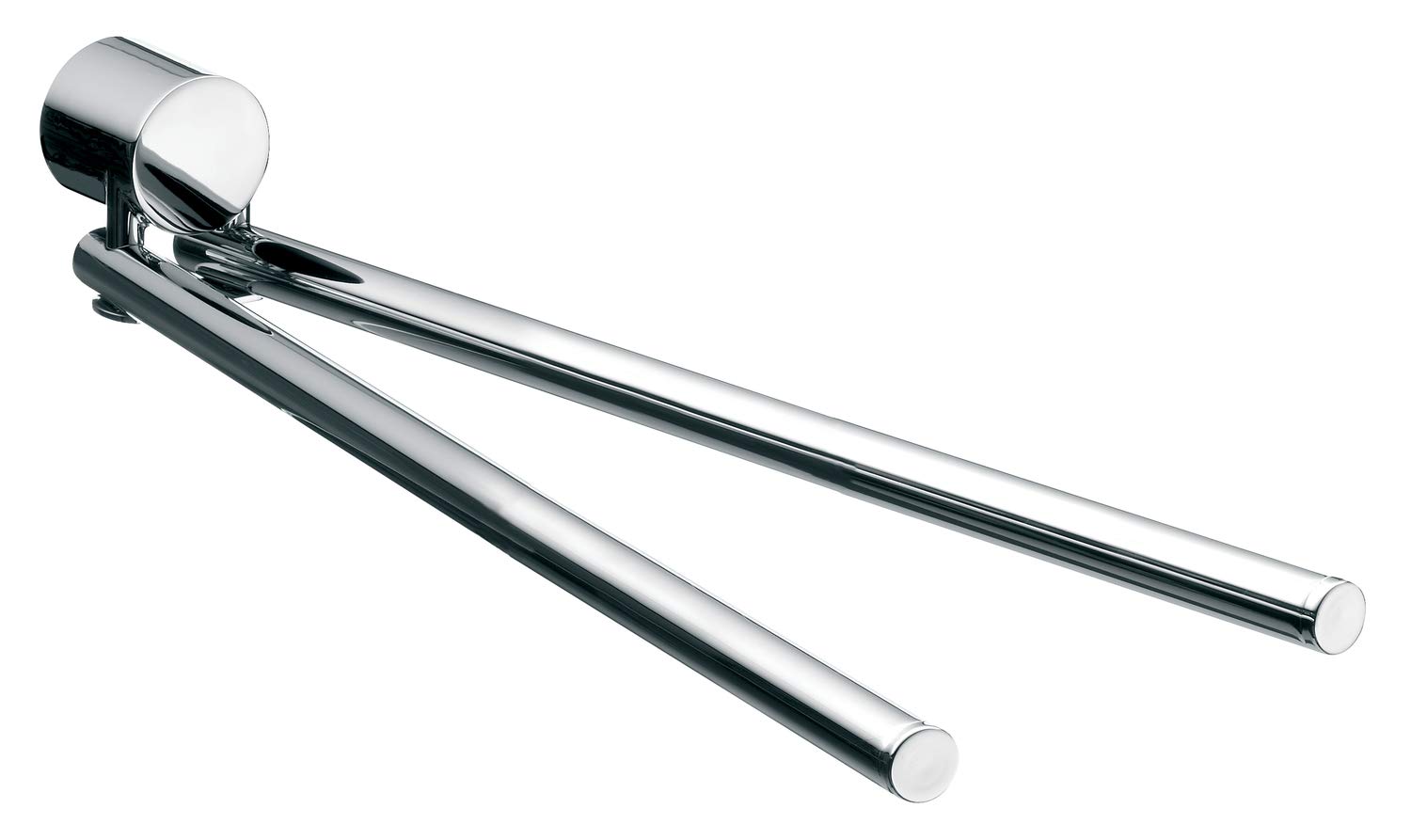 Emco 455000136 Rondo 45000136 2-Arm Towel Rail with 2 Swivels for Wall Mounting Length 364 mm Chrome, Other, one Size