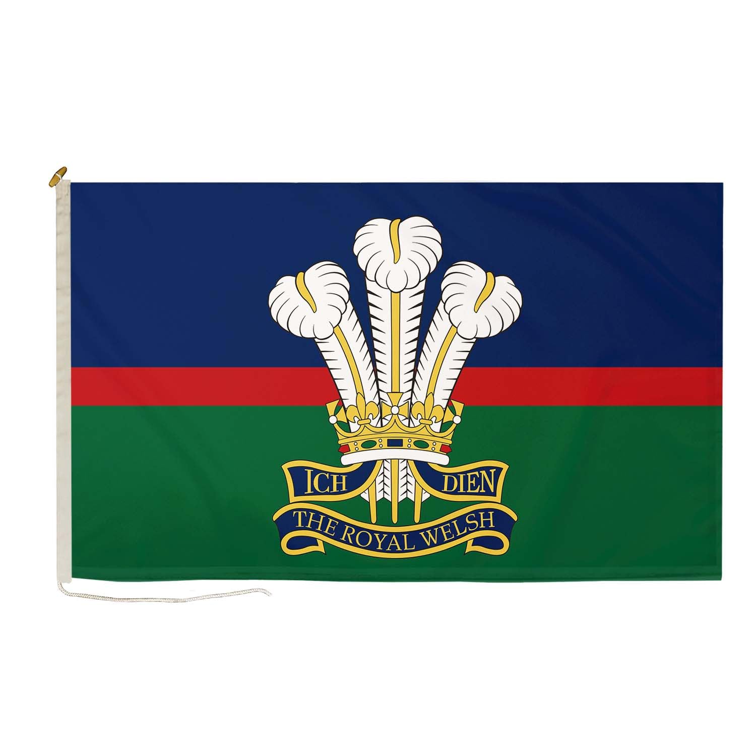 DuraFlag Royal Welsh Regiment (R WELSH) 5ft x 3ft Flag Premium Quality With Rope & Toggle Reinforced Stitching 150cm x 90cm Modern Welsh Infantry Regiment Weatherproof