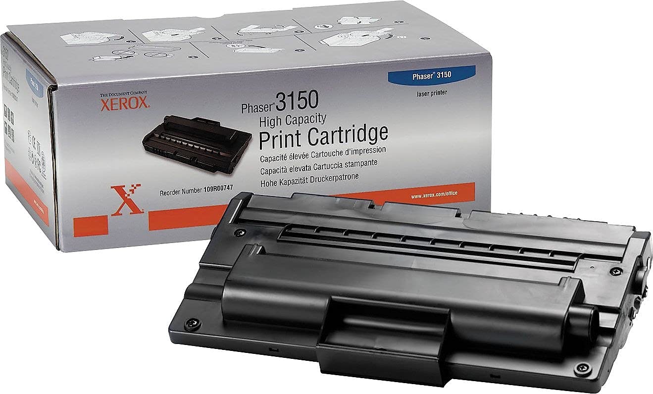 Xerox 109R00747 Genuine High Capacity Toner Cartridge for Phaser 3150 - Black, 5,000 Page Yield