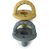 Itzy Ritzy Sweetie Lot de 2 tétines en silicone pour nouveau-né avec poignée pliable et deux trous d'aération pour plus de sé