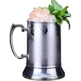 N2 20oz Double Wall 18/8 Stainless Steel Tankard Beer Mug Shaker Patented Mould Design Enjoy Favourite Beer Drinks Style Handle In Silver