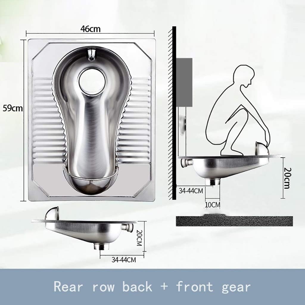 VIVIANE 304 Stainless Steel Squatting Pan Prison Toilet Squat Toilet Public Toilet Squatting Pool,Stainless Steel Squat (Color : E)