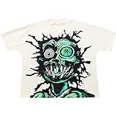 VIPWOLF Men's Figure Y2K Graphic Tee Shirt Vintage Short Sleeve Crew Neck Streetwear Novelty T-Shirts