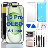Fixerman Soft OLED Screen Replacement for iPhone 15 Pro 6.1 inch [NOT LCD], 3D Touch Full HD Display Digitizer Repair Kit Assembly with Repair Tools