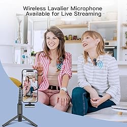 Leettus 2pcs Dual Receivers Mini Microphone for