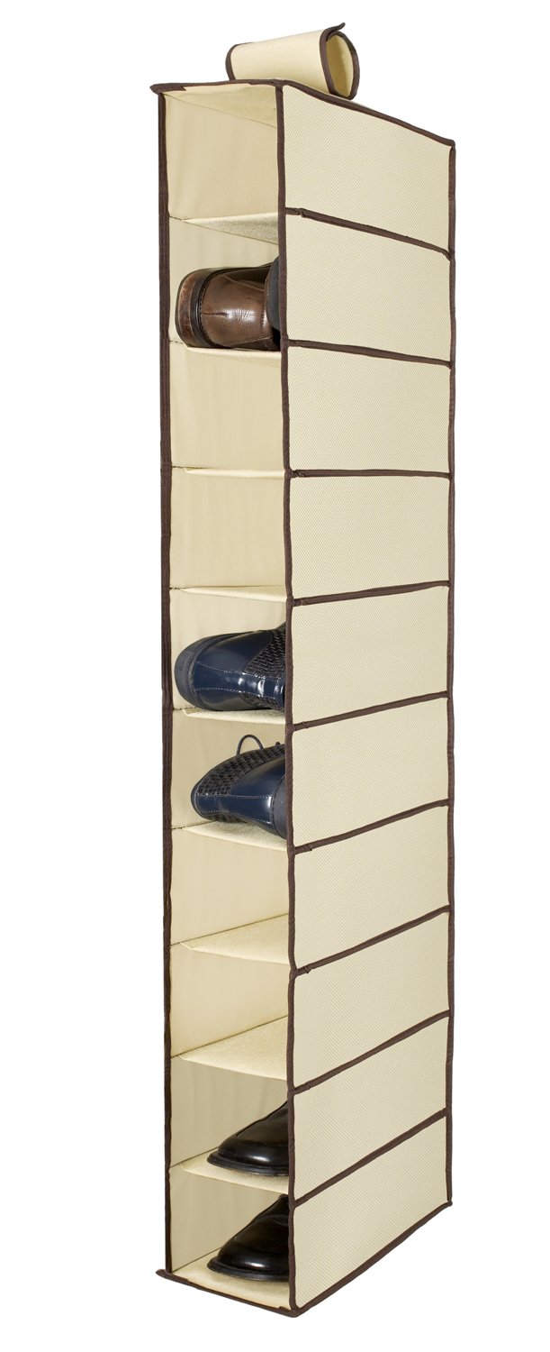 Ziz Home Hanging Clothes Storage Box (5 Shelving Units) Durable Accessory Shelves